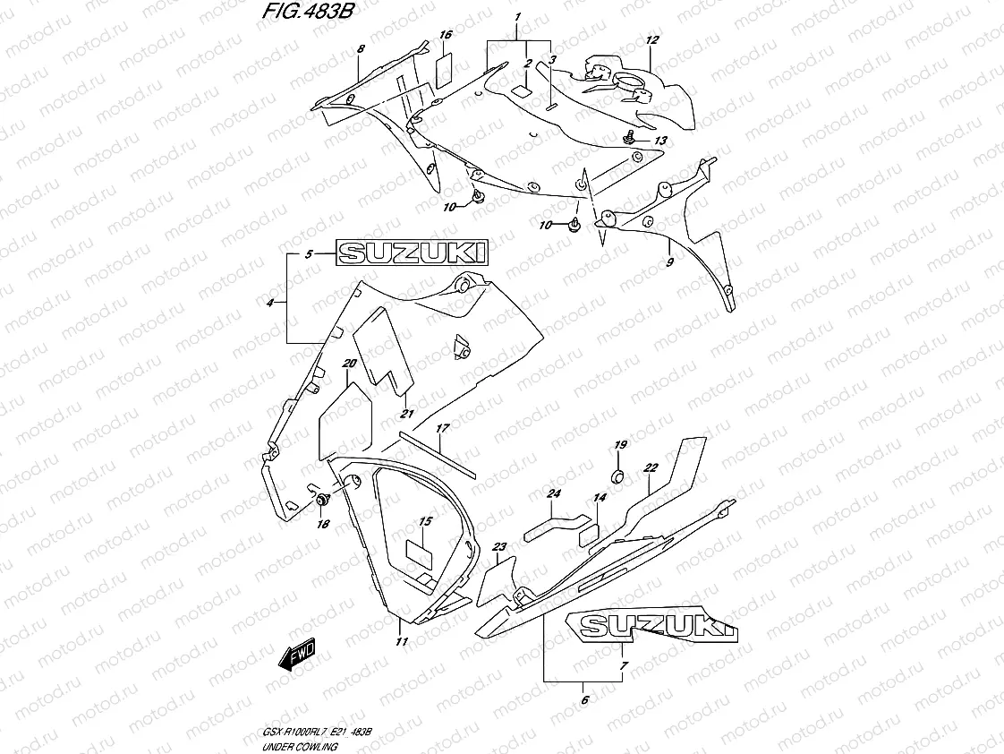 483B - UNDER COWLING (GSX-R1000RZL7 E21)