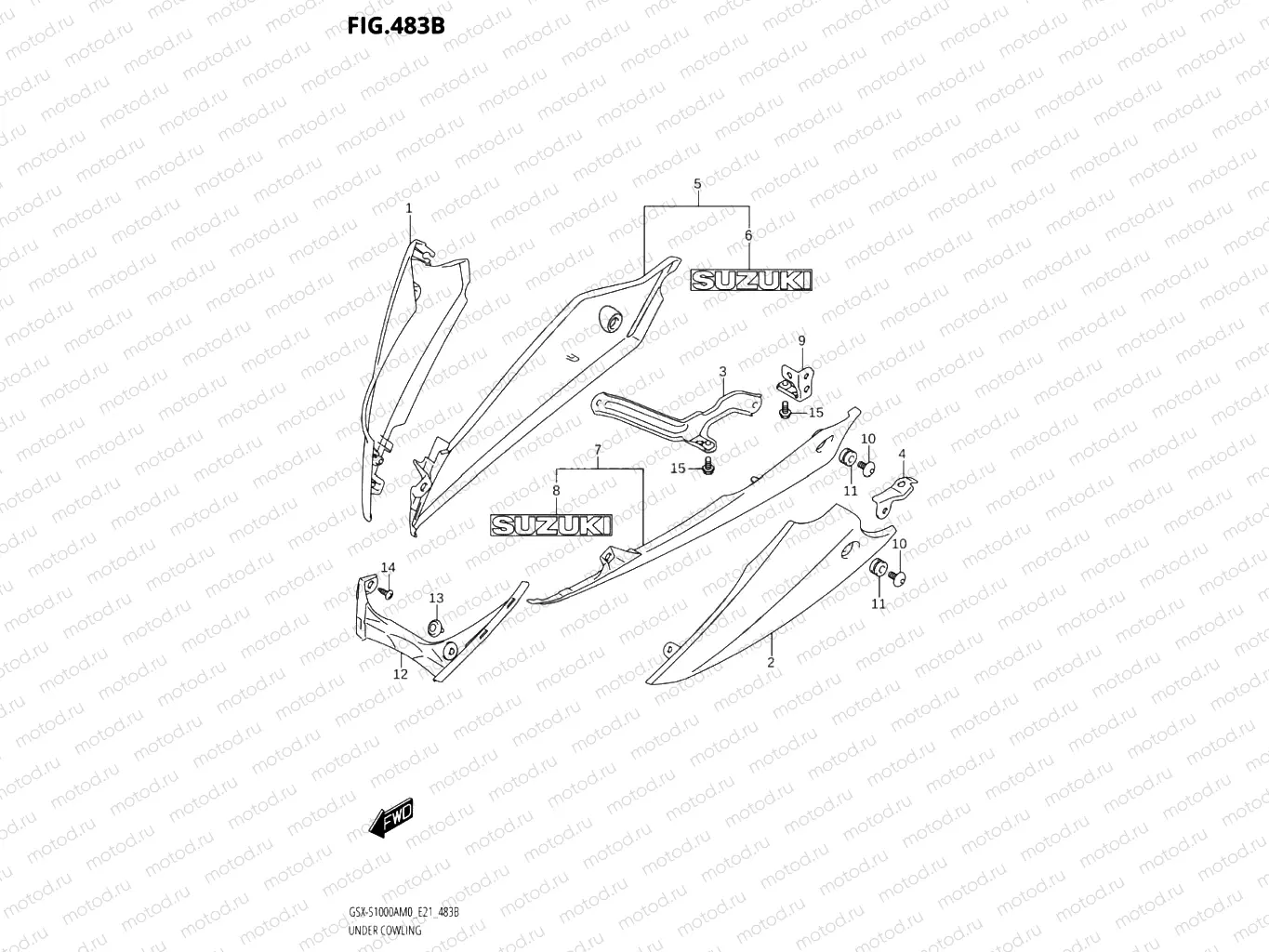 483B - UNDER COWLING (GSX-S1000ZA,GSX-S1000ZAUF)