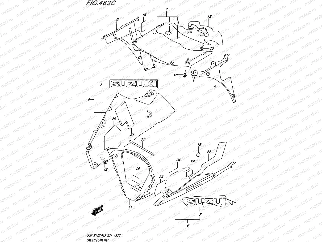 483C - UNDER COWLING (GSX-R1000RA)