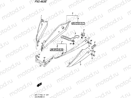 483E - UNDER COWLING (GSX-S1000YAUFL9 E21)