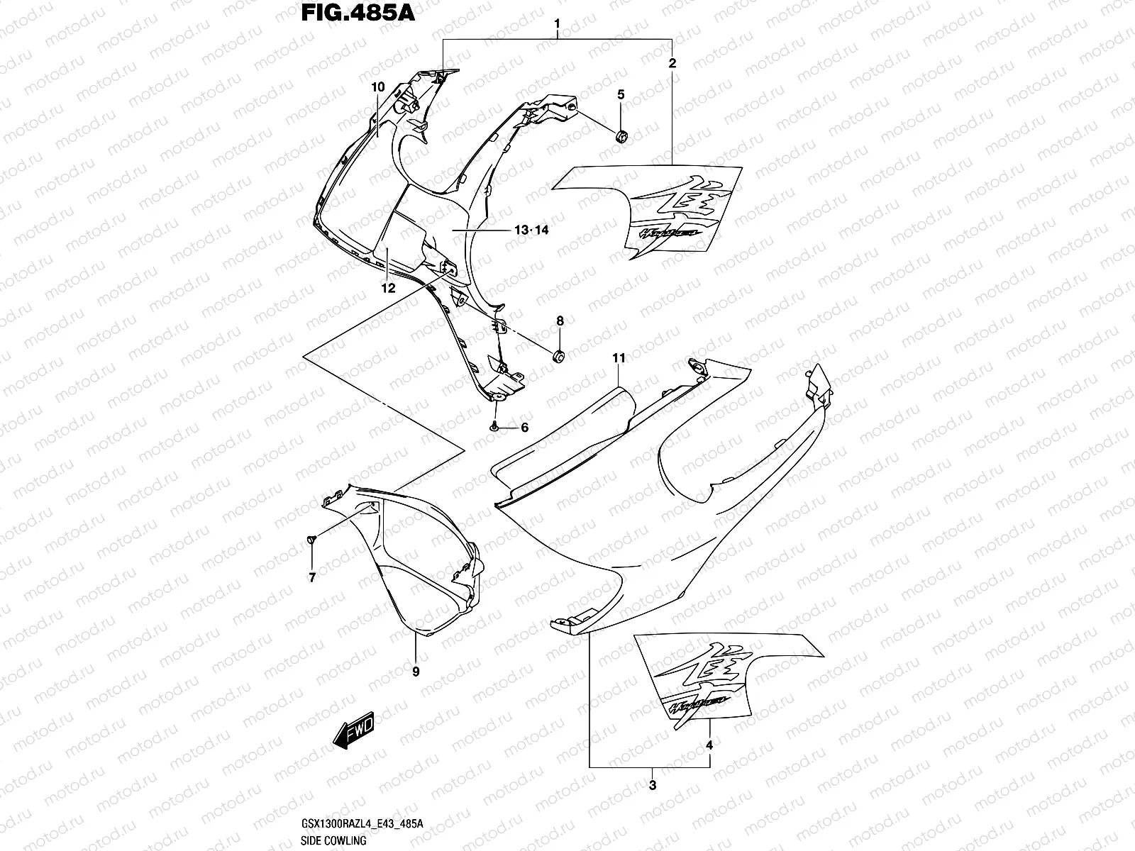 485A - SIDE COWLING
