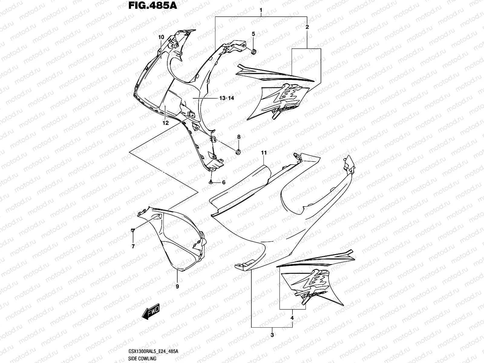 485A - SIDE COWLING