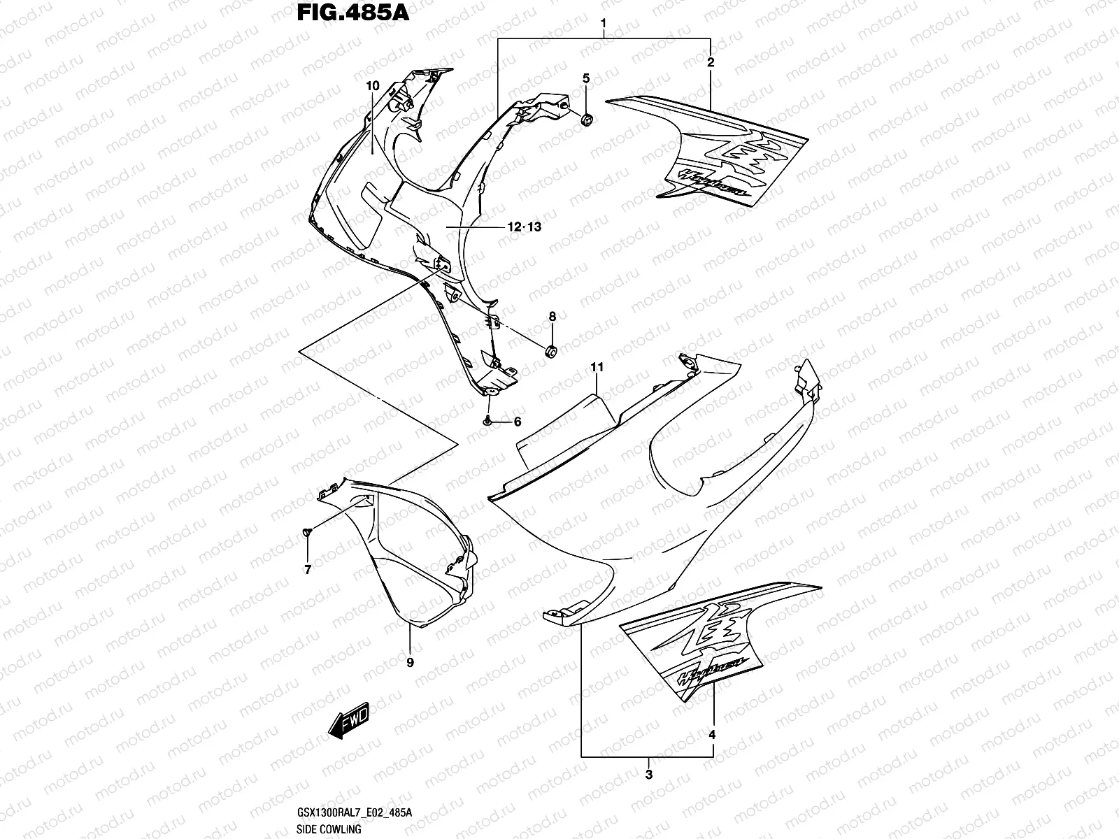 485A - SIDE COWLING