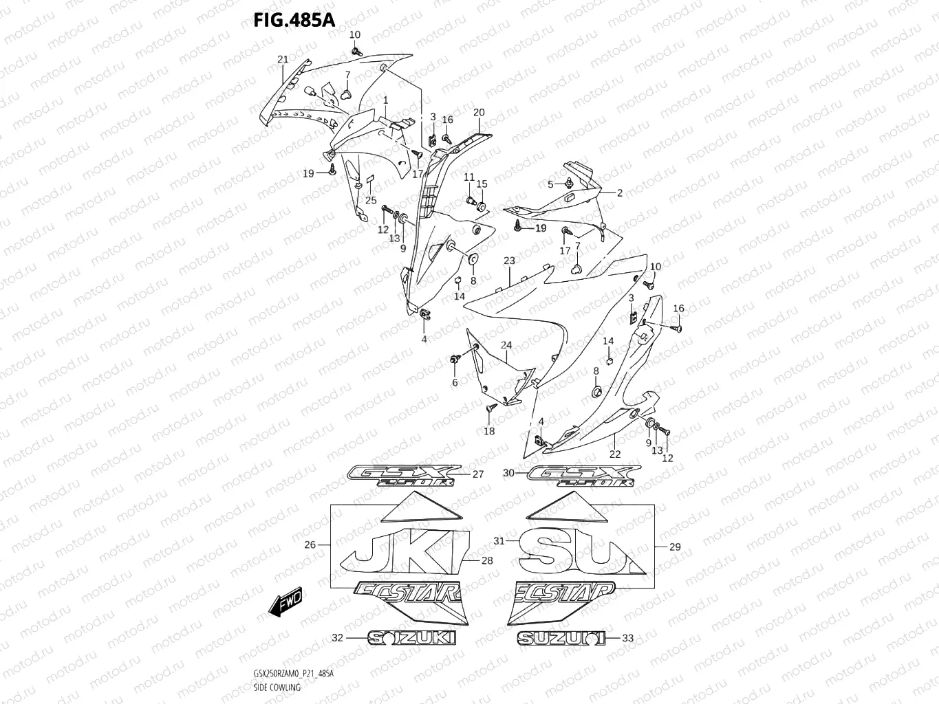 485A - SIDE COWLING (FOR QHV)