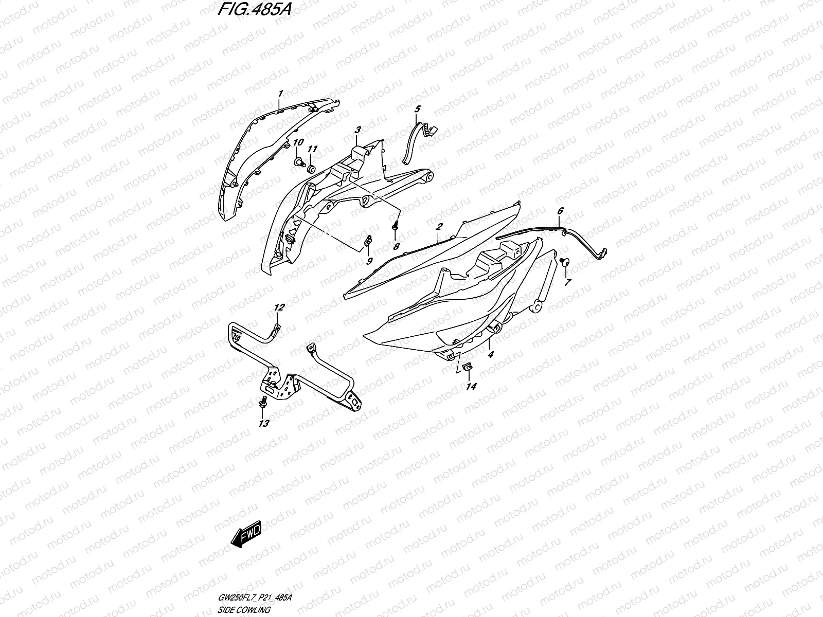 485A - SIDE COWLING (FOR YAY,YWW)