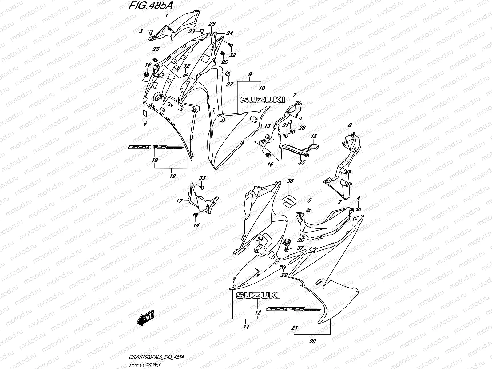 485A - SIDE COWLING (PGZ,AV4)