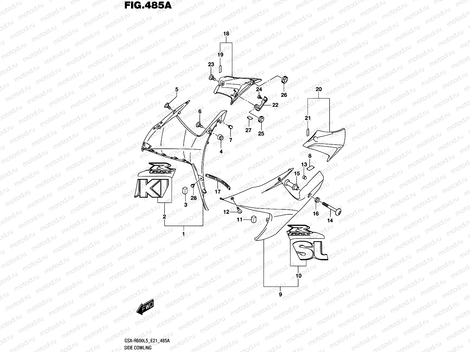 485A - SIDE COWLING (YSF)