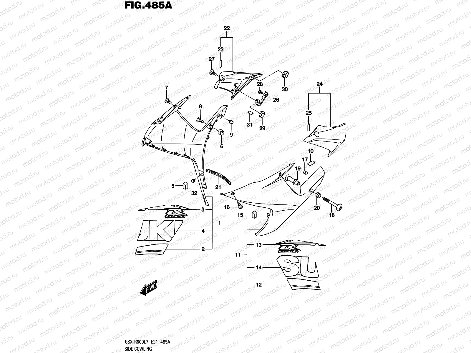 485A - SIDE COWLING (YSF)