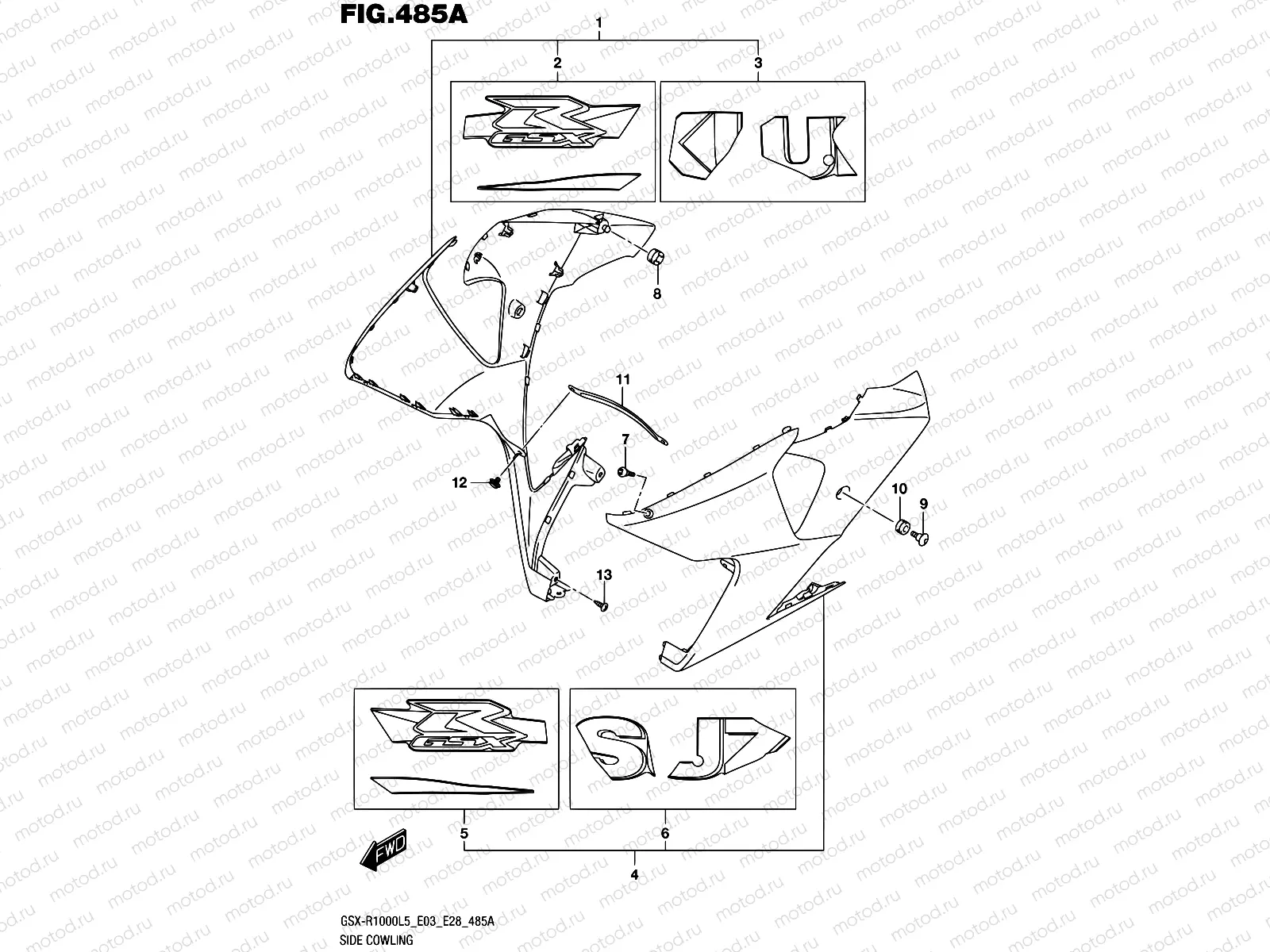 485A - SIDE COWLING (YSF)