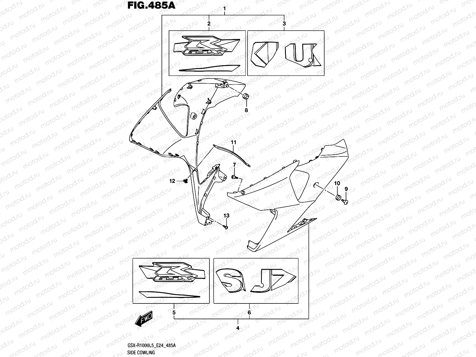 485A - SIDE COWLING (YSF)