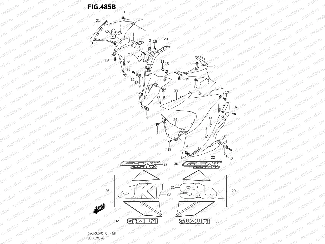 485B - SIDE COWLING (FOR QHW)