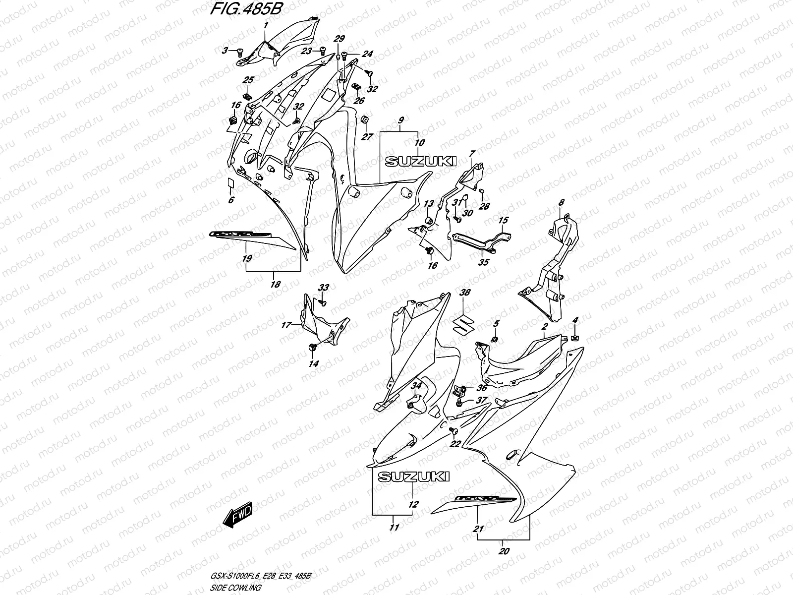485B - SIDE COWLING (YSF)