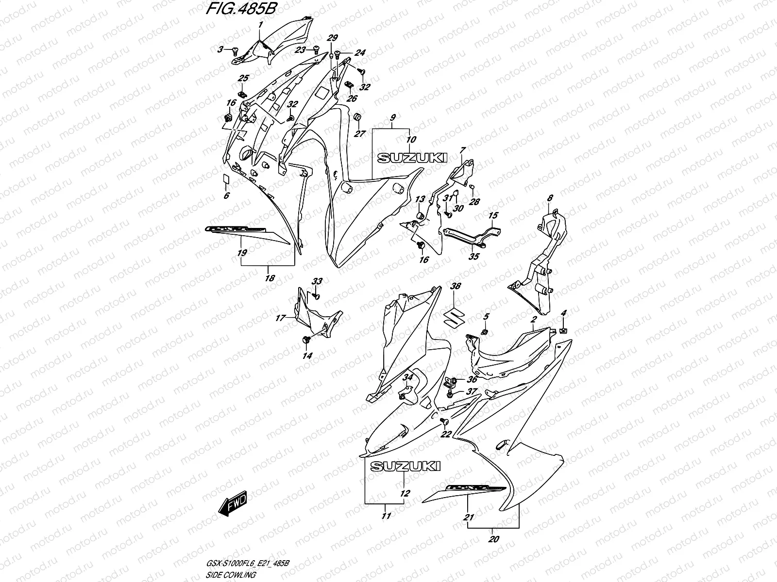 485B - SIDE COWLING (YSF)