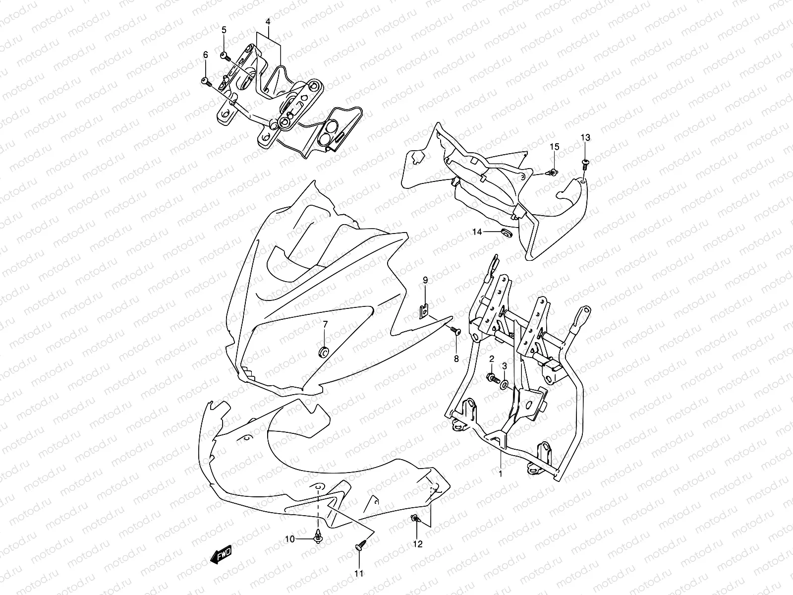 48A - COWL BODY INSTALLATION PARTS (MODEL K4/K5/K6)