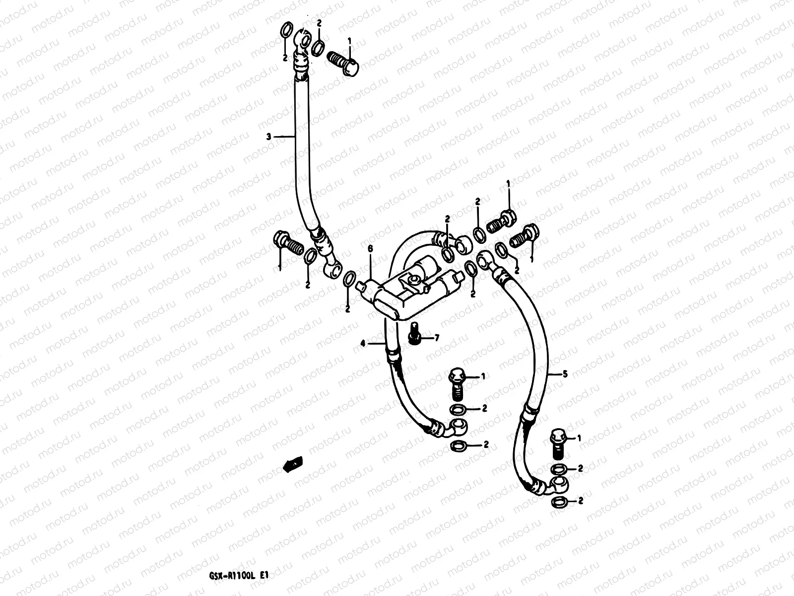 48A - FRONT BRAKE HOSE (MODEL L)