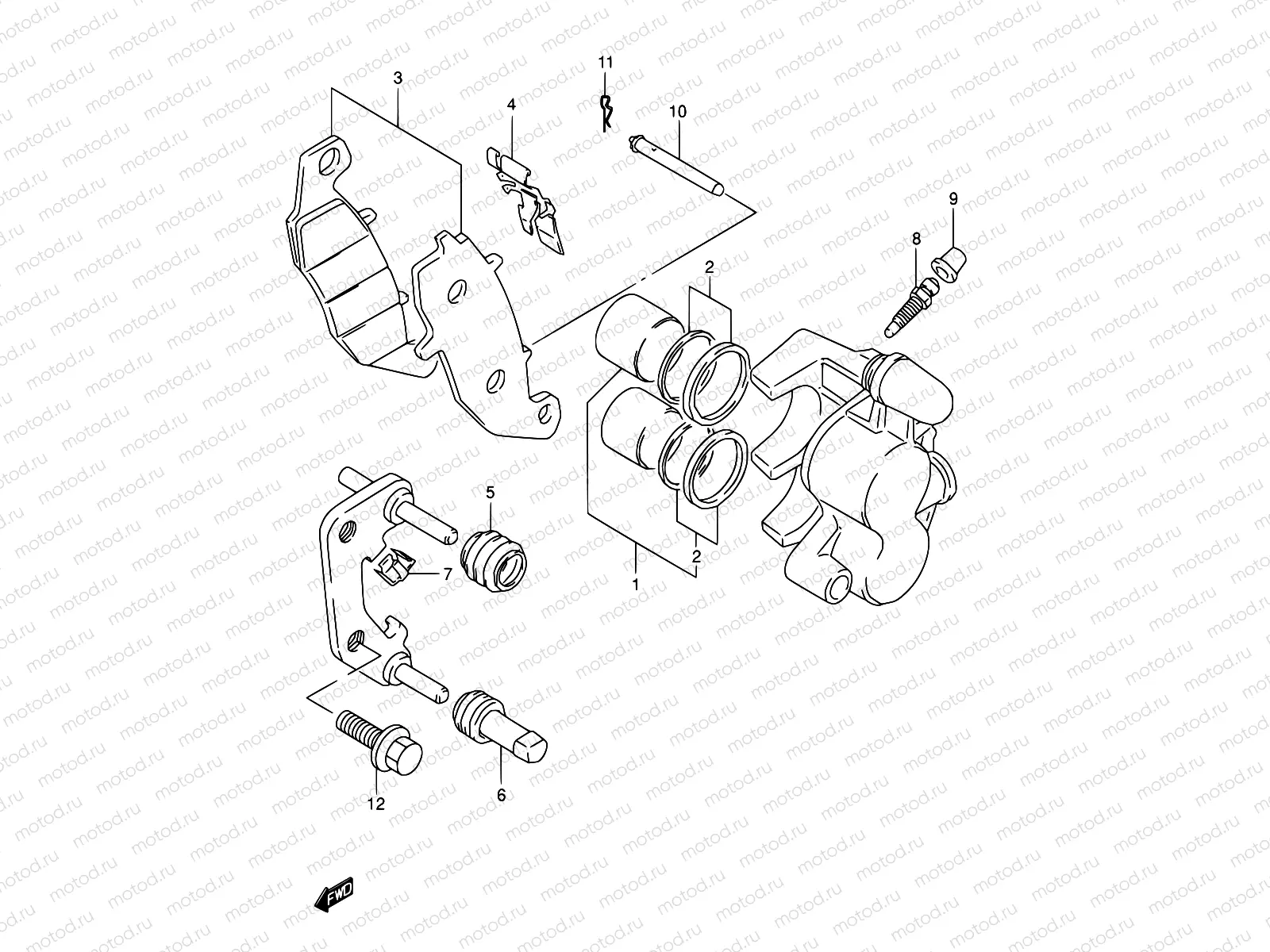 48A - FRONT CALIPER (MODEL T)