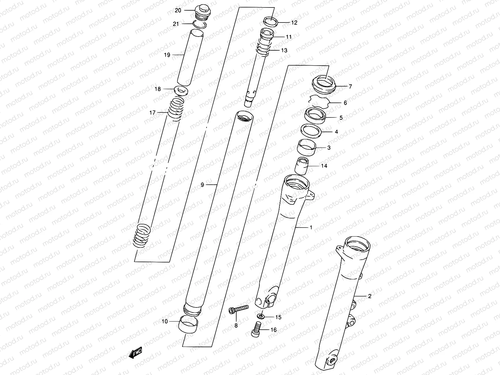 48A - FRONT DAMPER (MODEL P/R/T)