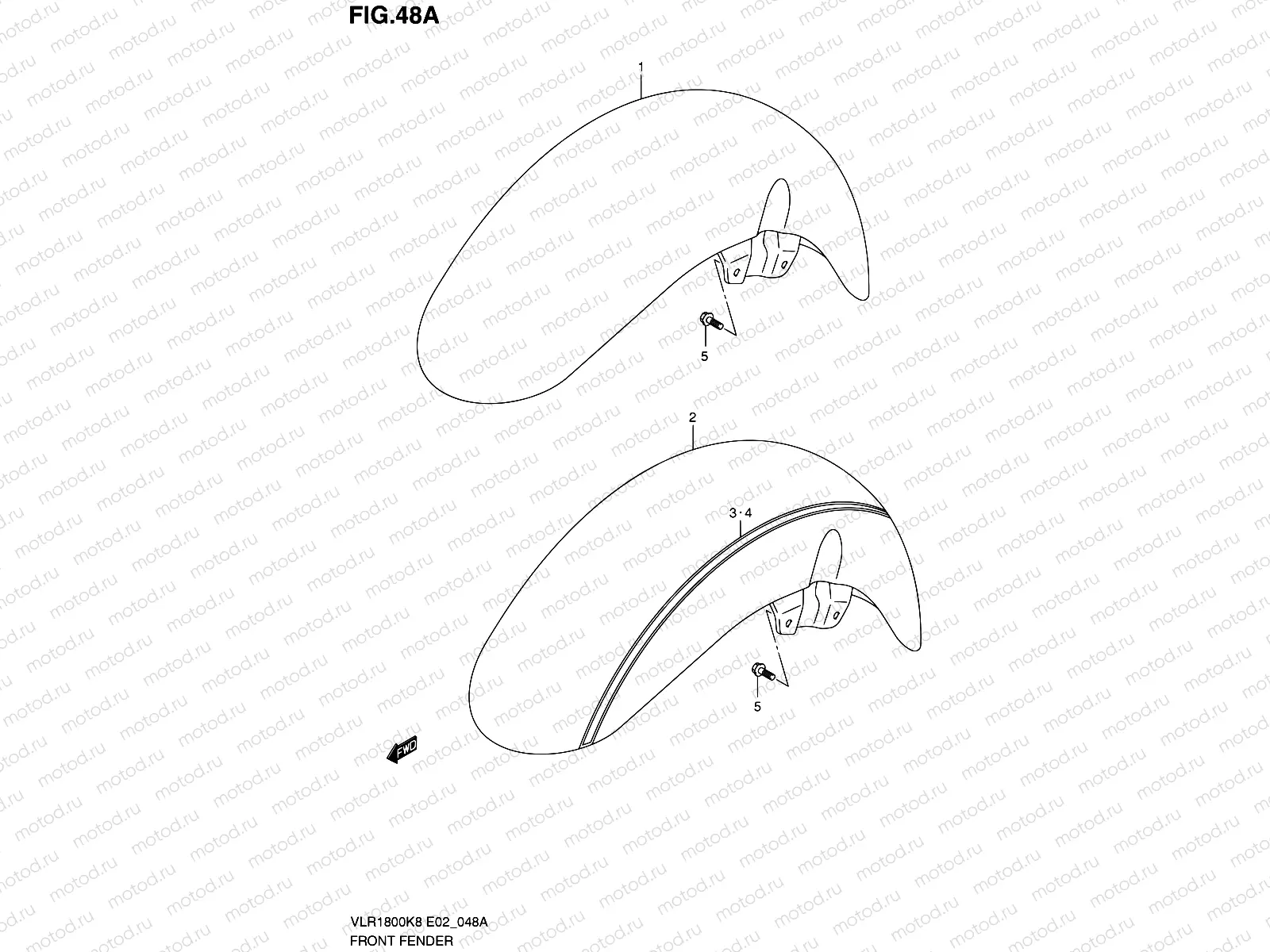 48A - FRONT FENDER (MODEL L0)