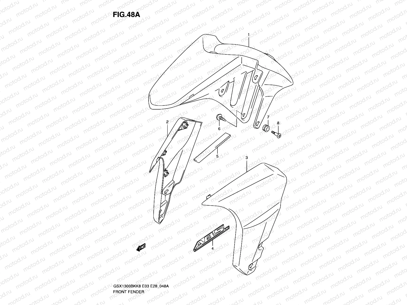 48A - FRONT FENDER (WITH ABS)