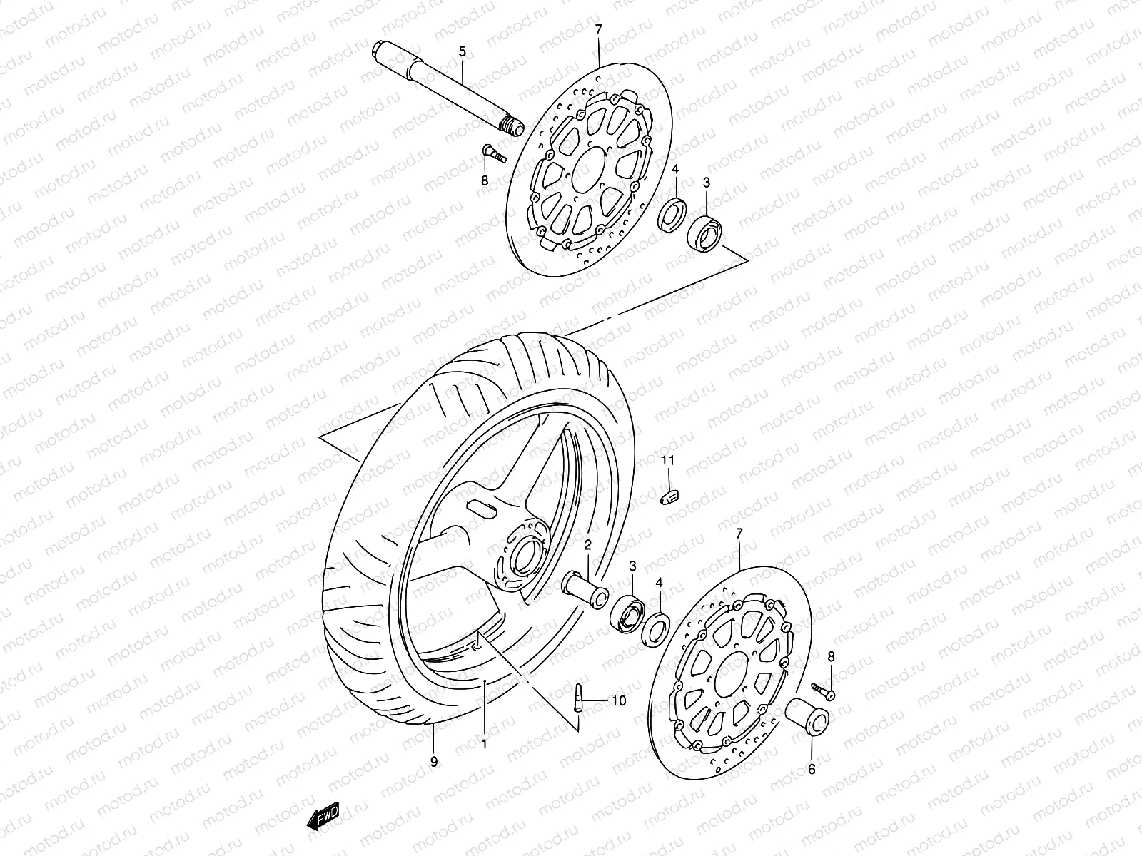 48A - FRONT WHEEL (MODEL K1)