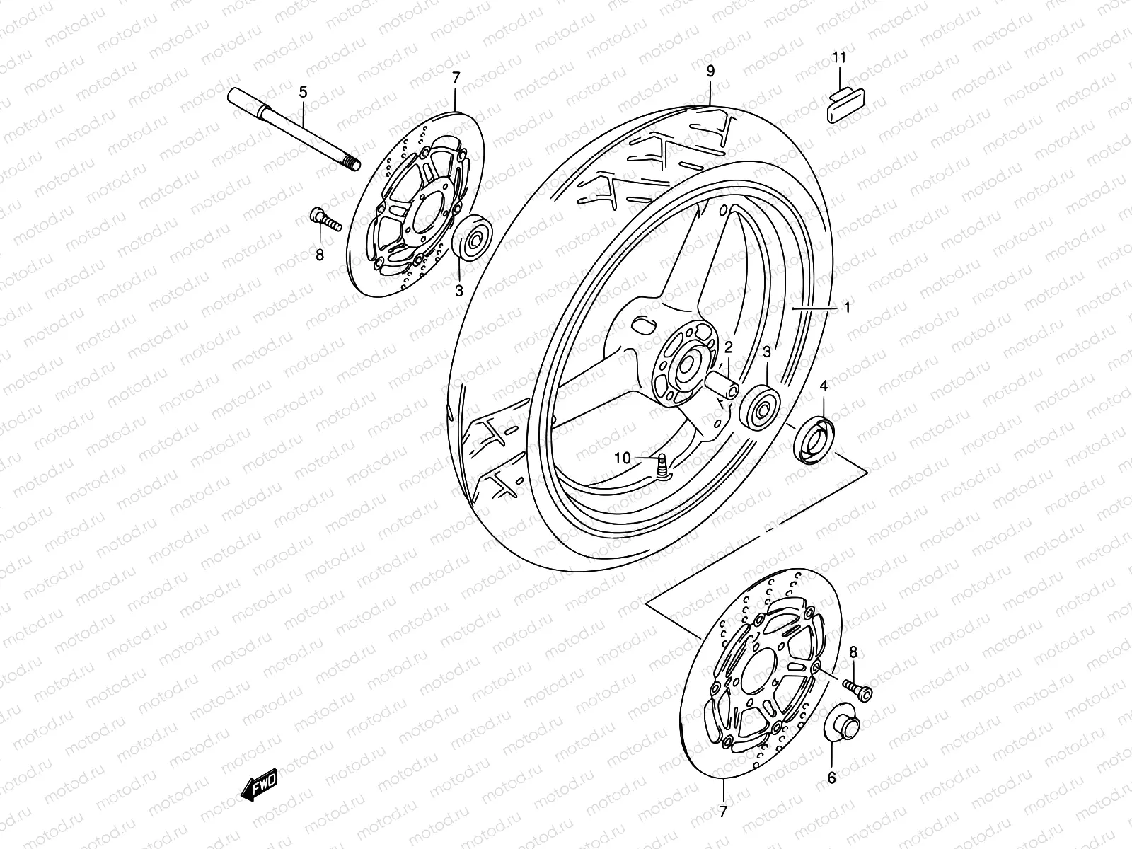 48A - FRONT WHEEL (MODEL K3)