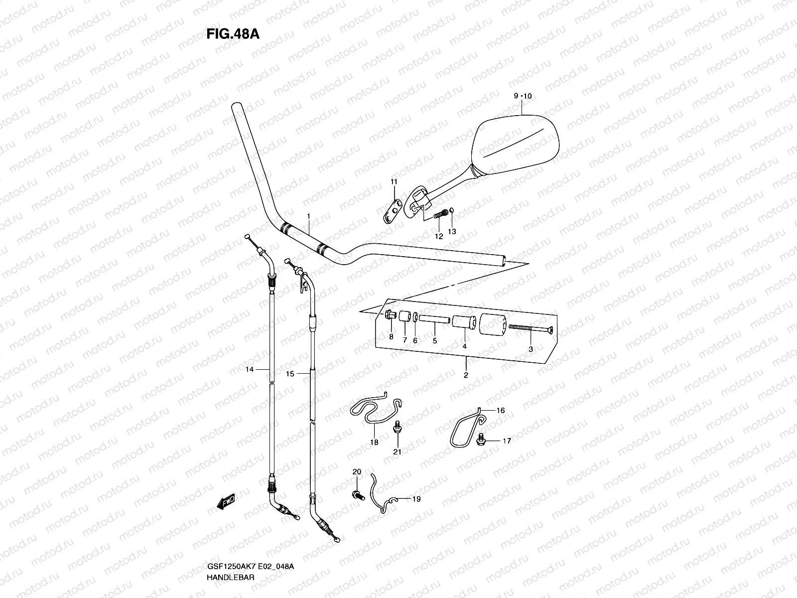 48A - HANDLEBAR (MODEL L0)