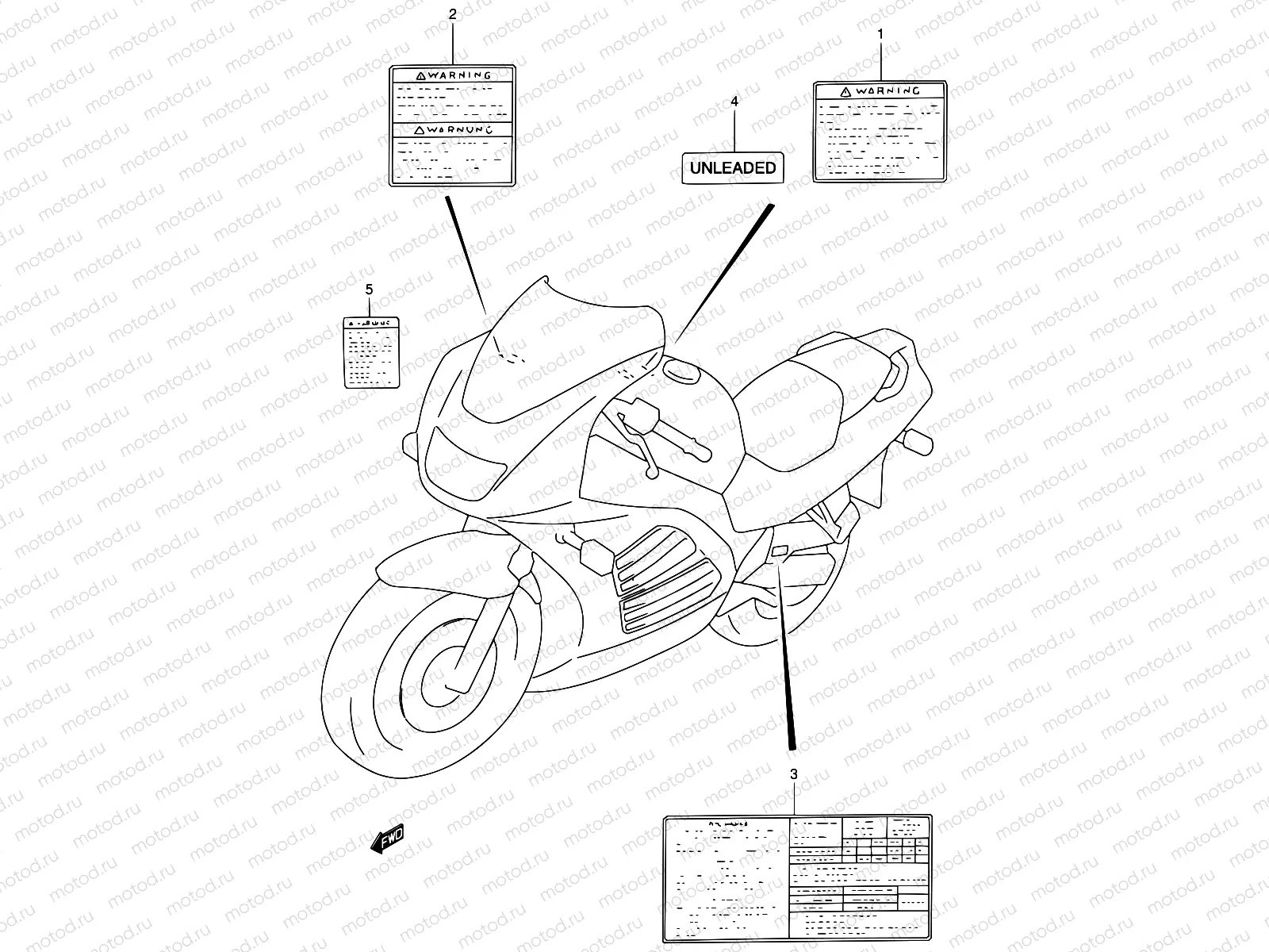 48A - LABEL (MODEL T/V/W)
