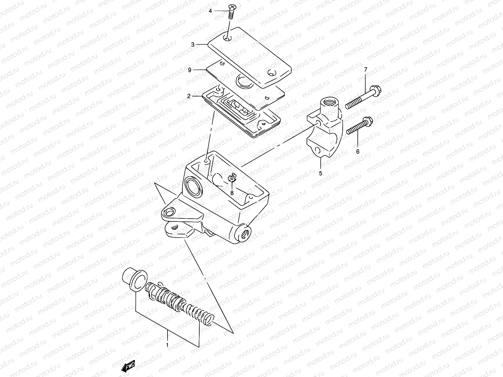 48A - MASTER CYLINDER  (MODEL R)