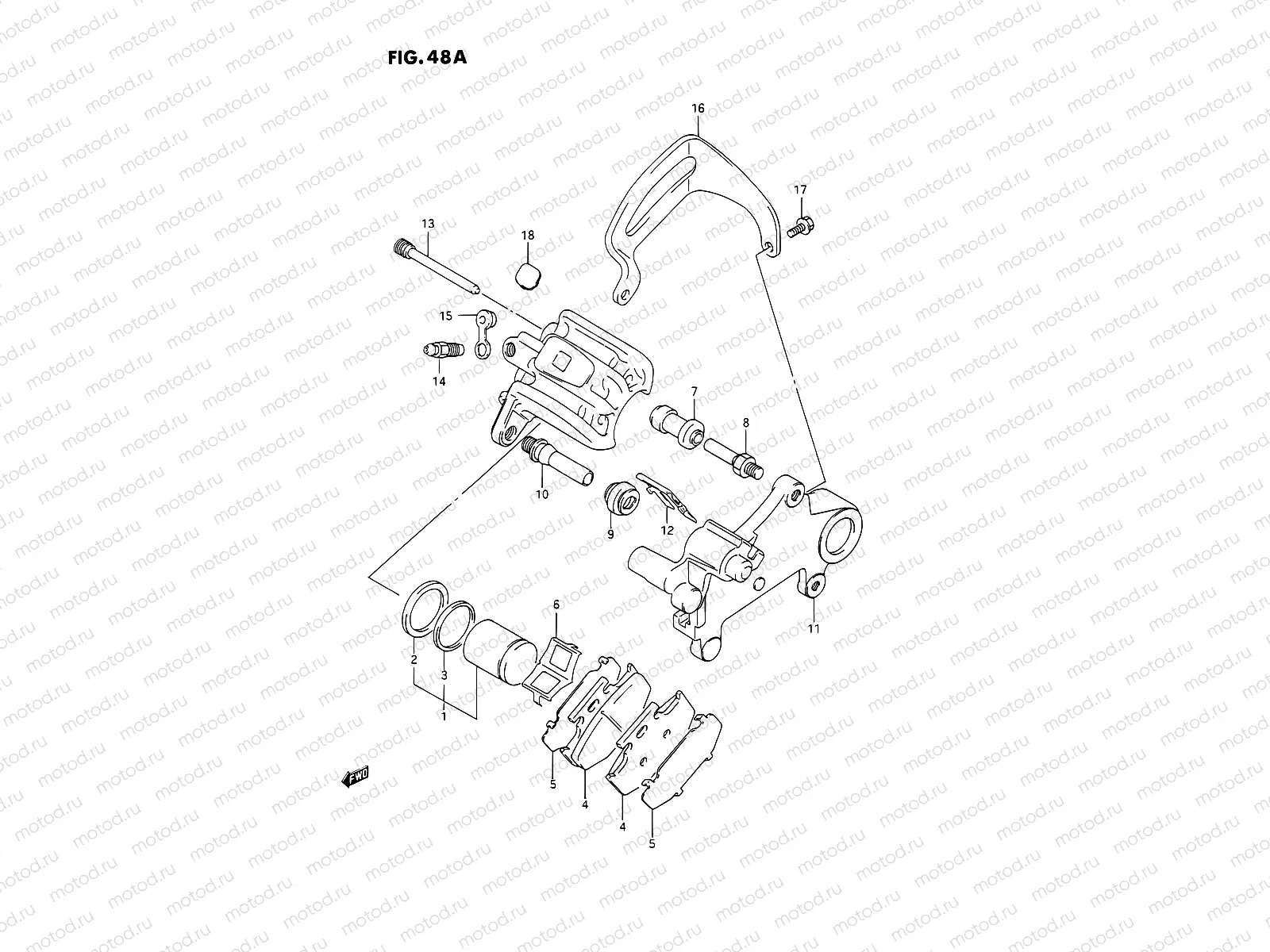 48A - REAR CALIPER (MODEL N/P)