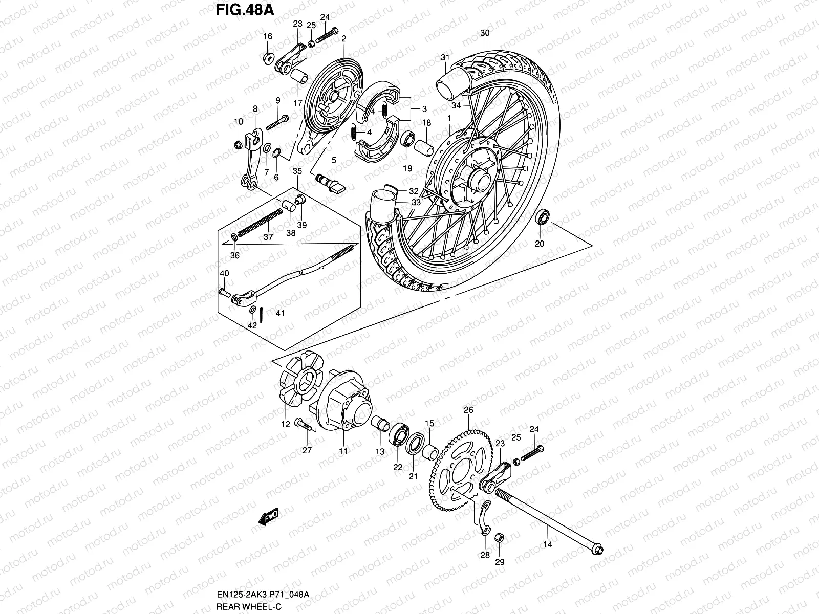 48A - REAR WHEEL (EN125HUK4/HUZK6)