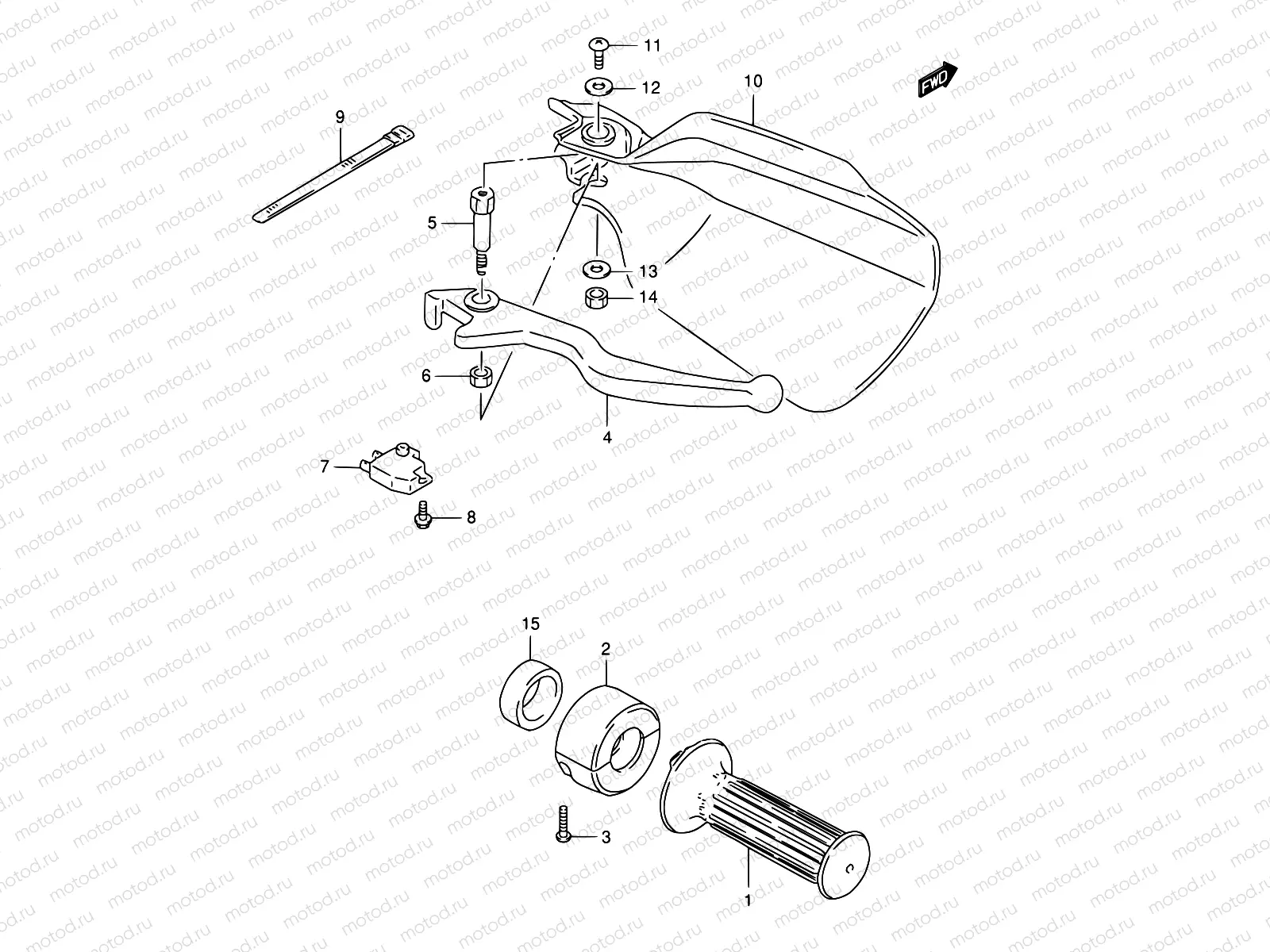 48A - RIGHT HANDLE LEVER (MODEL R P09)