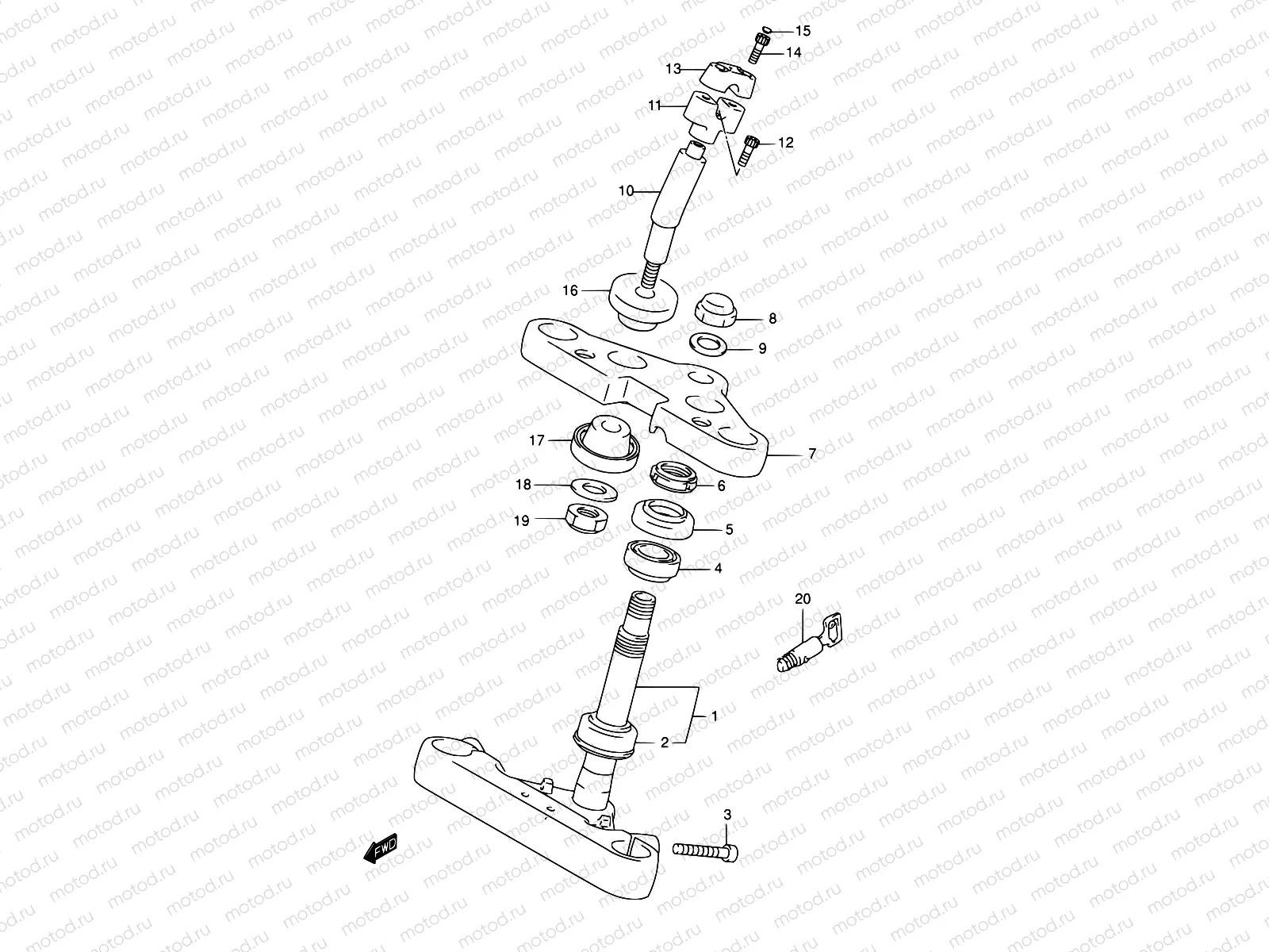 48A - STEERING STEM (MODEL K5)