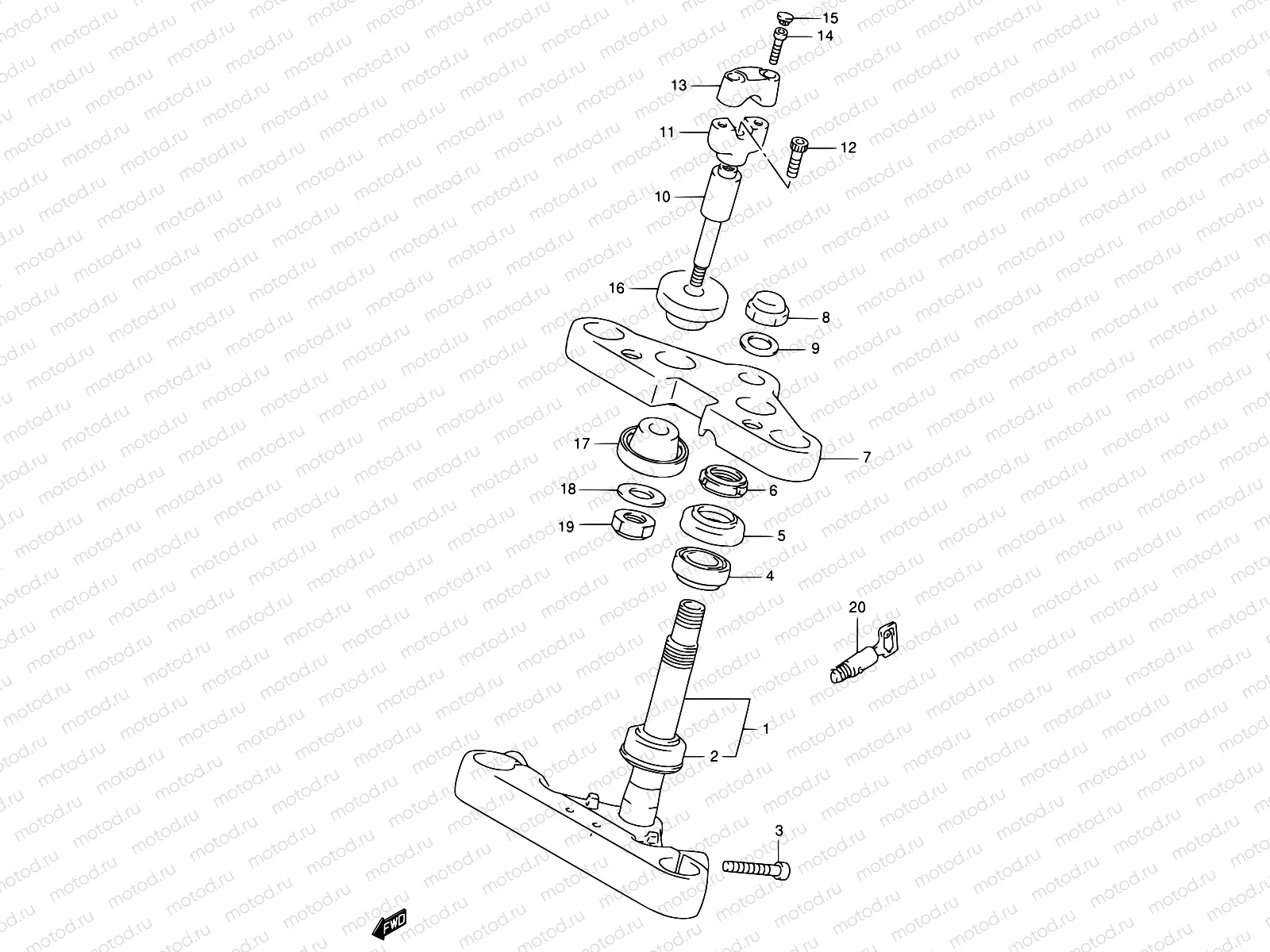48A - STEERING STEM (MODEL Y)