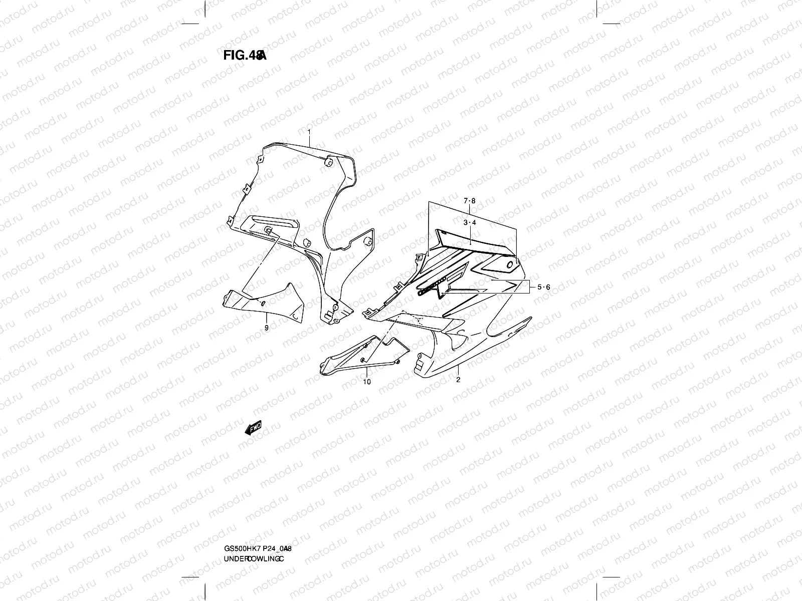 48A - UNDER COWLING  (GS500FHK8)