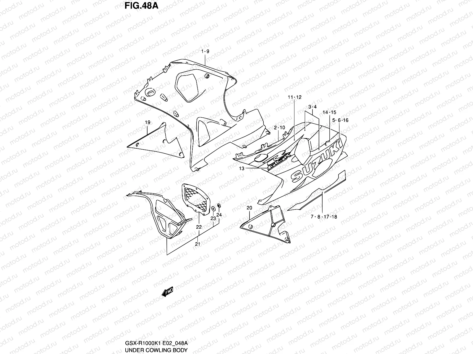 48A - UNDER COWLING (GSX-R1000K2)