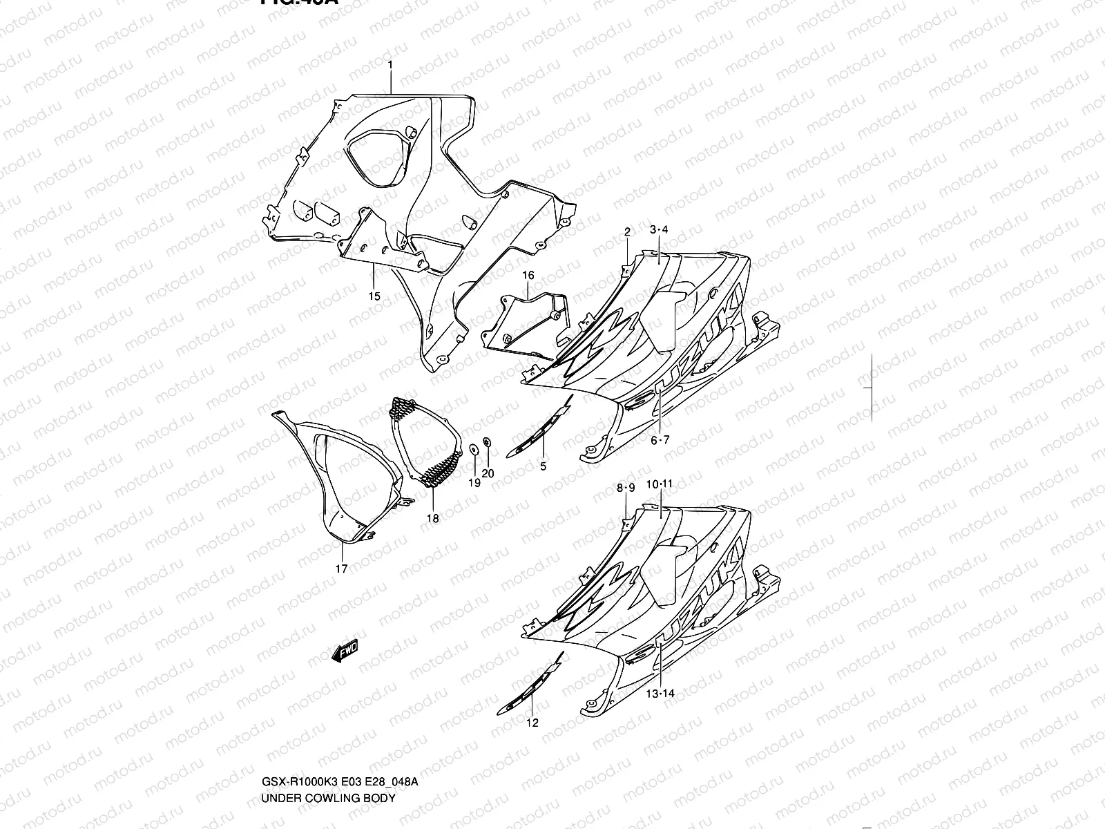 48A - UNDER COWLING (GSX-R1000K4)