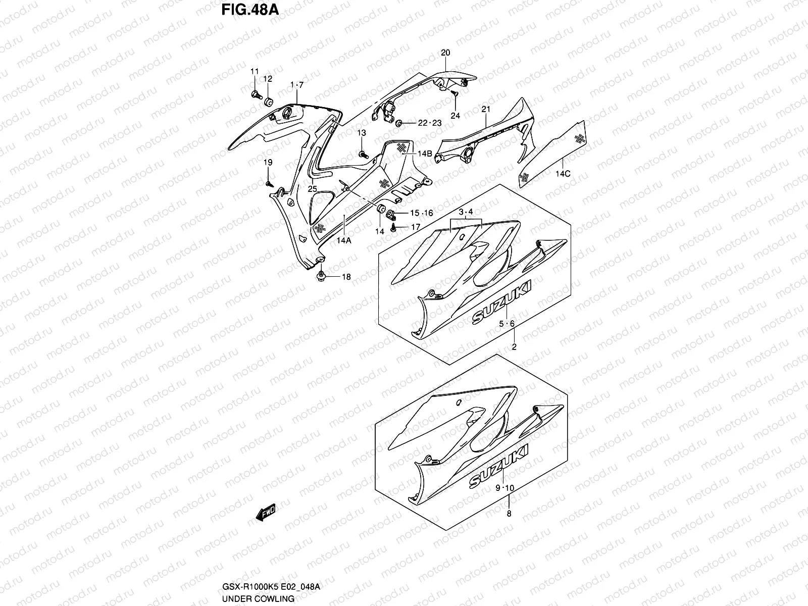 48A - UNDER COWLING (GSX-R1000U2K5 E19)