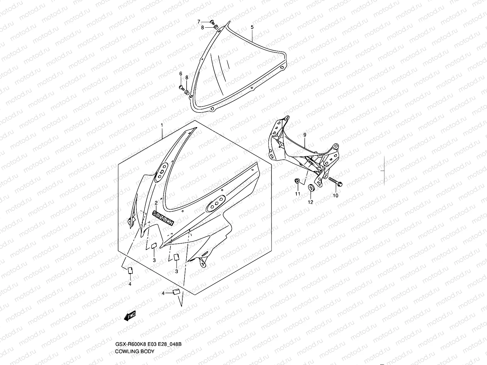 48B - COWLING BODY (MODEL L0)