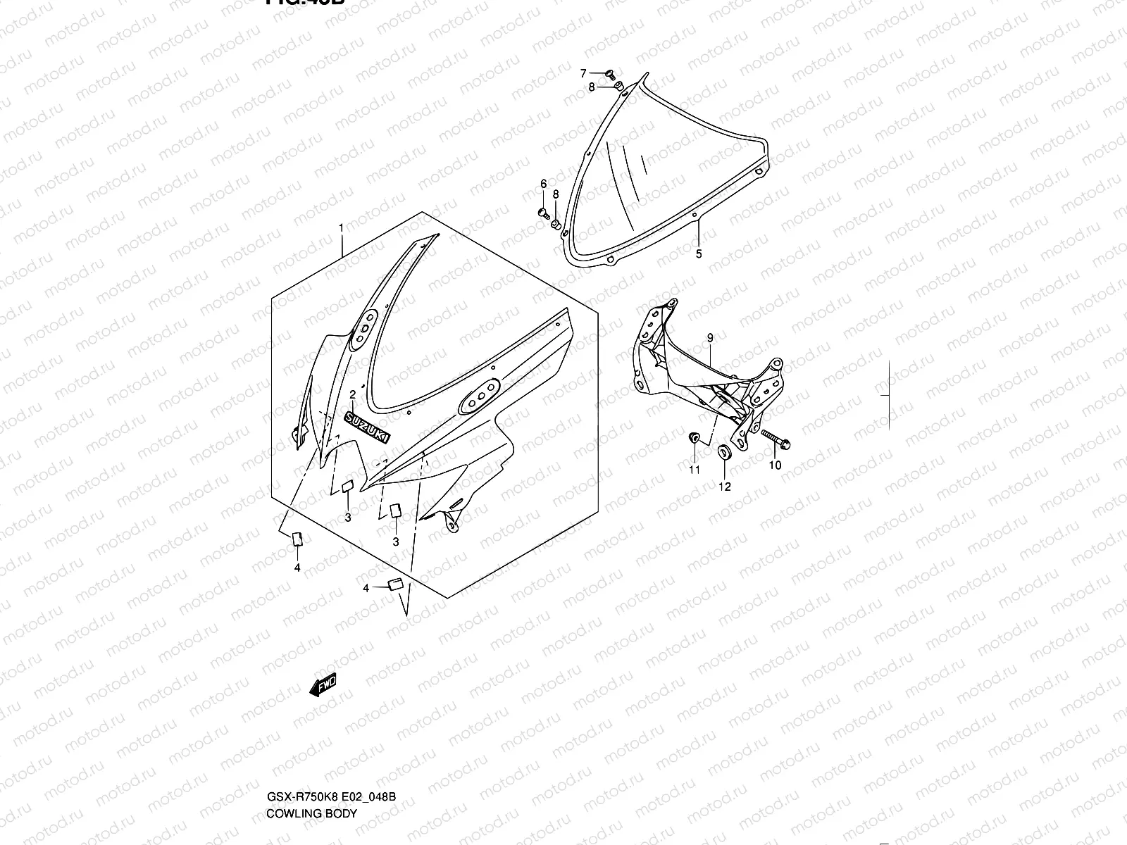 48B - COWLING BODY (MODEL L0)
