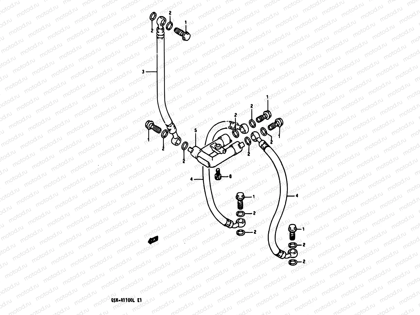48B - FRONT BRAKE HOSE (MODEL L E24)