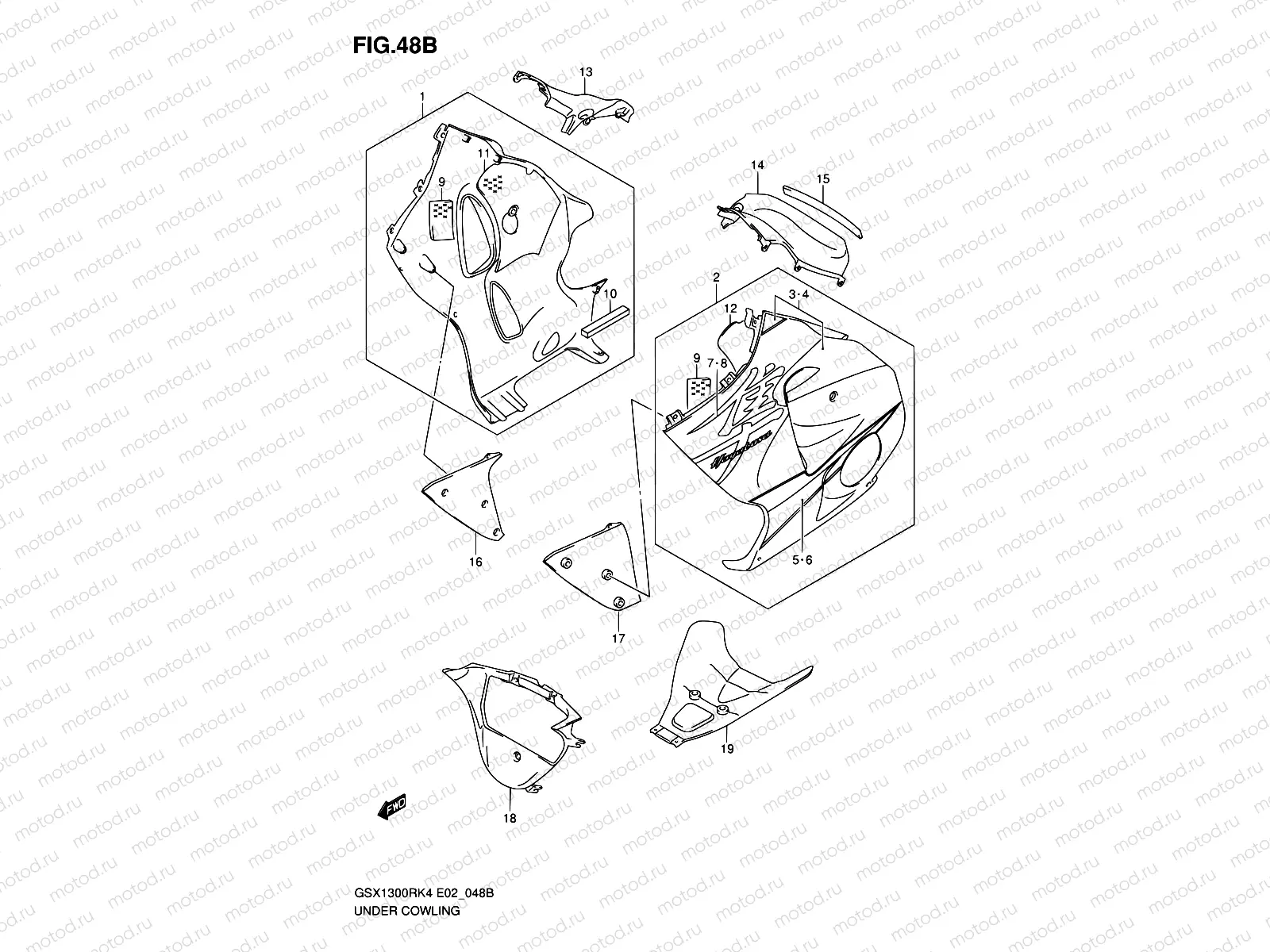 48B - UNDER COWLING (MODEL K6)