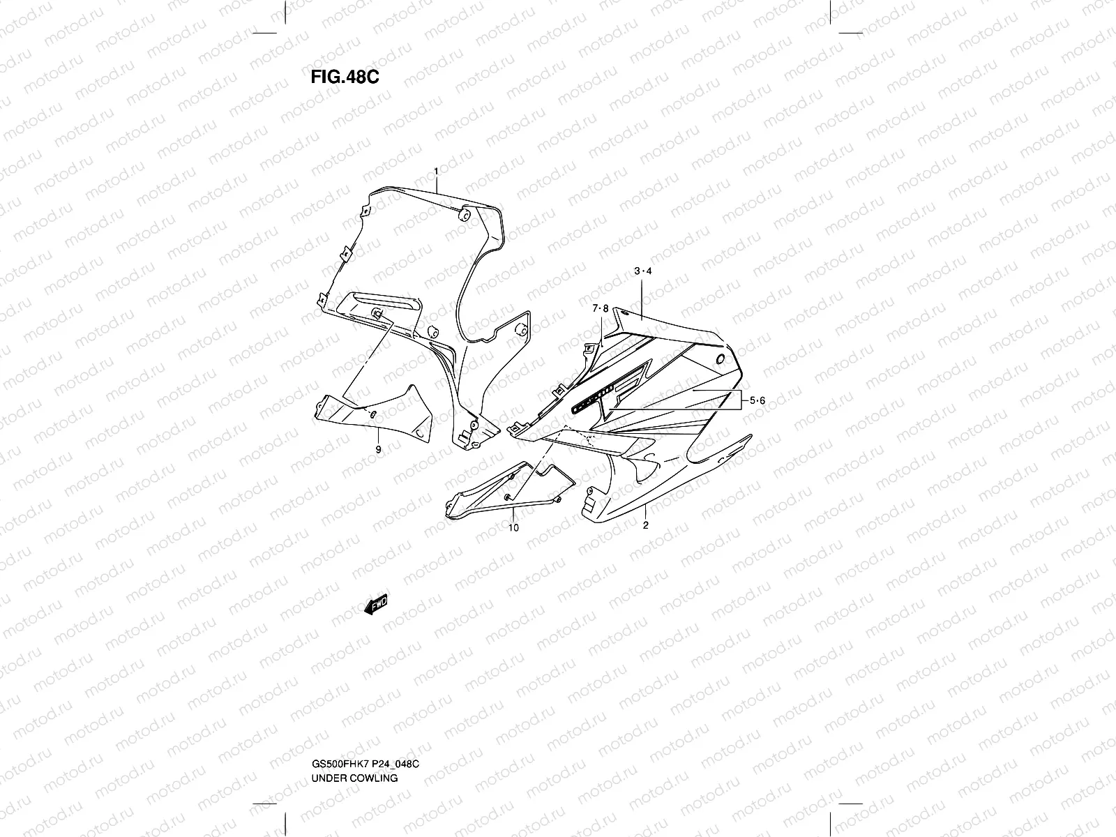48C - UNDER COWLING  (GS500FHL0)