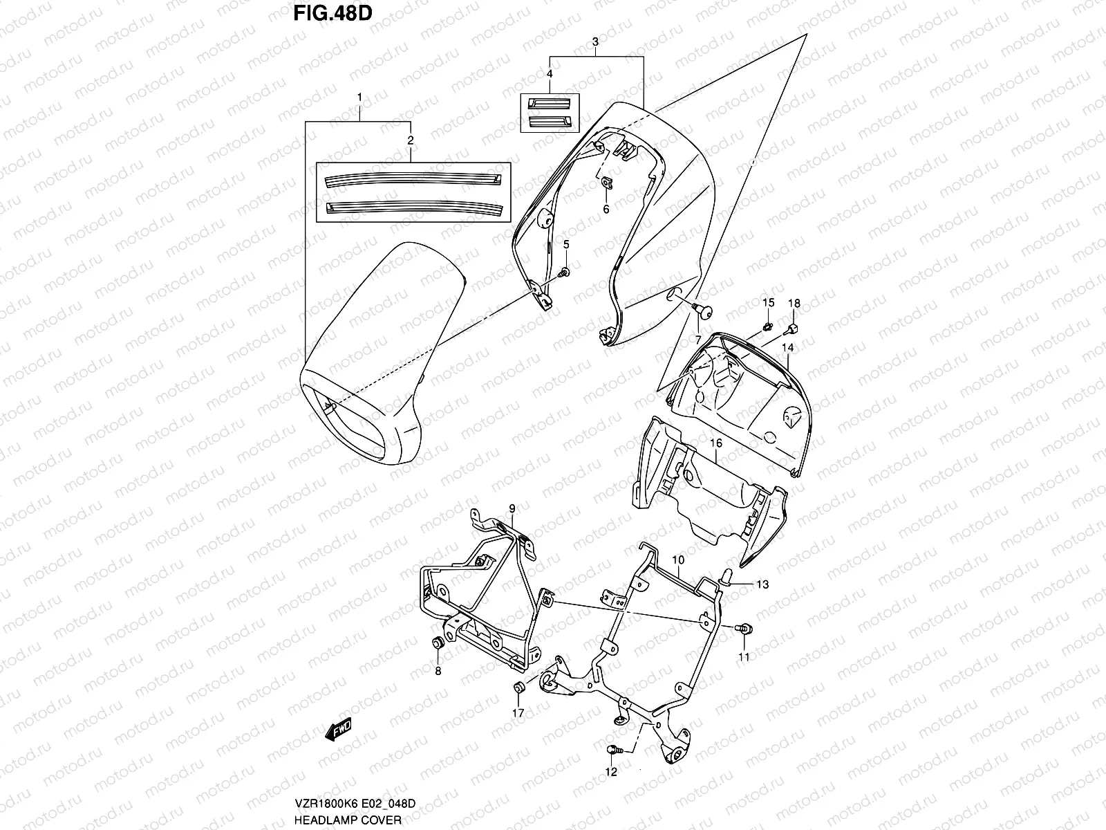 48D - HEADLAMP COVER (VZR1800ZL0/ZUFL0)