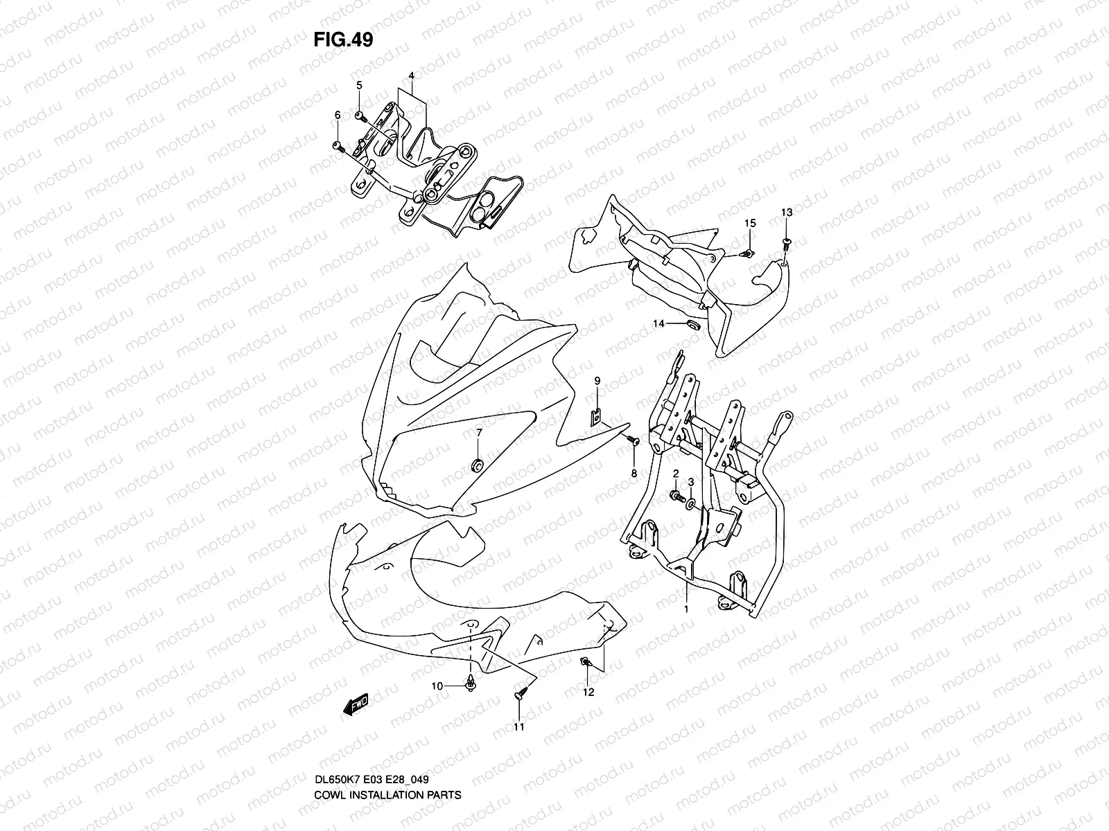 49 - COWL BODY INSTALLATION PARTS