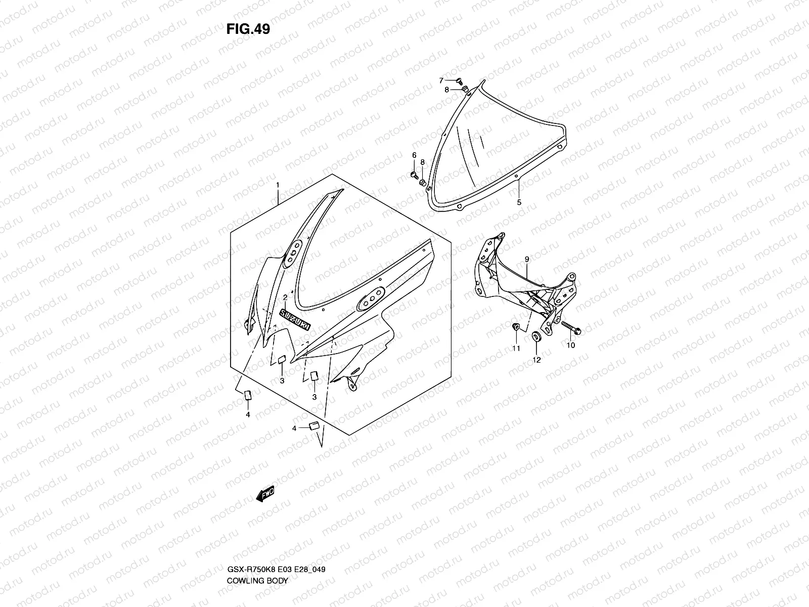 49 - COWLING BODY (MODEL K8)
