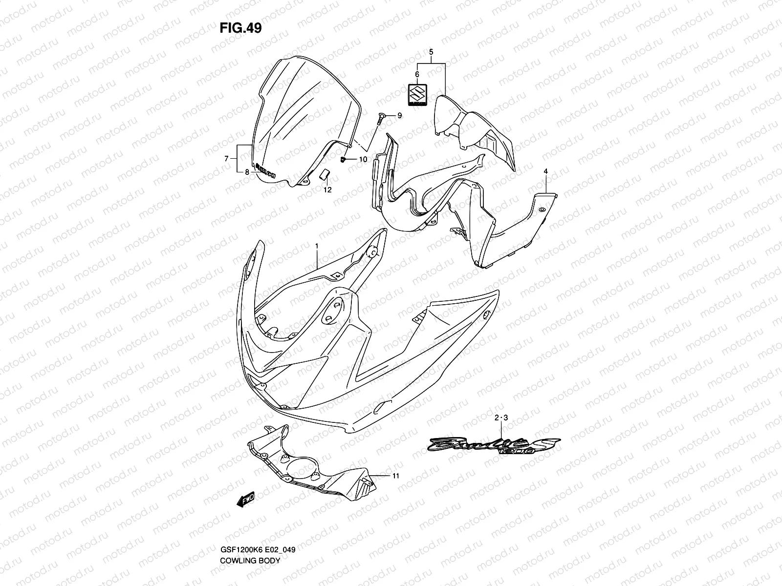 49 - COWLING (GSF1200S/SA)