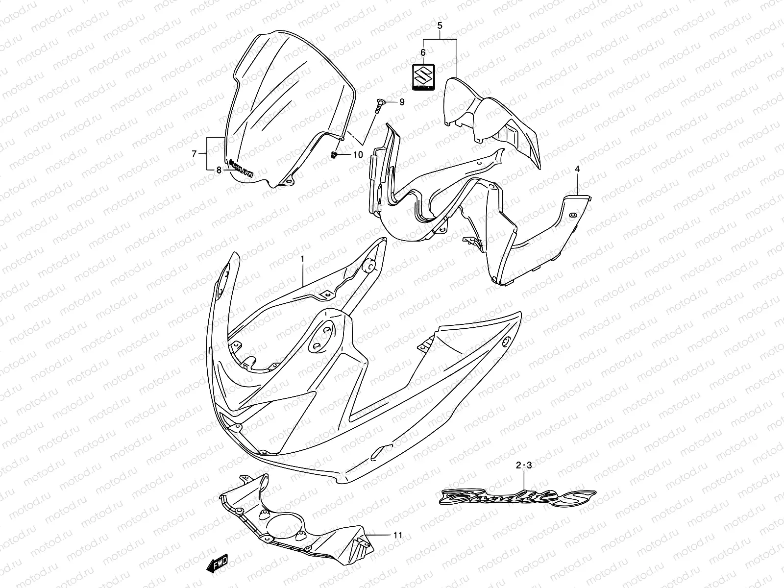 49 - COWLING (GSF650SK5/SUK5/SAK5/SAUK5)