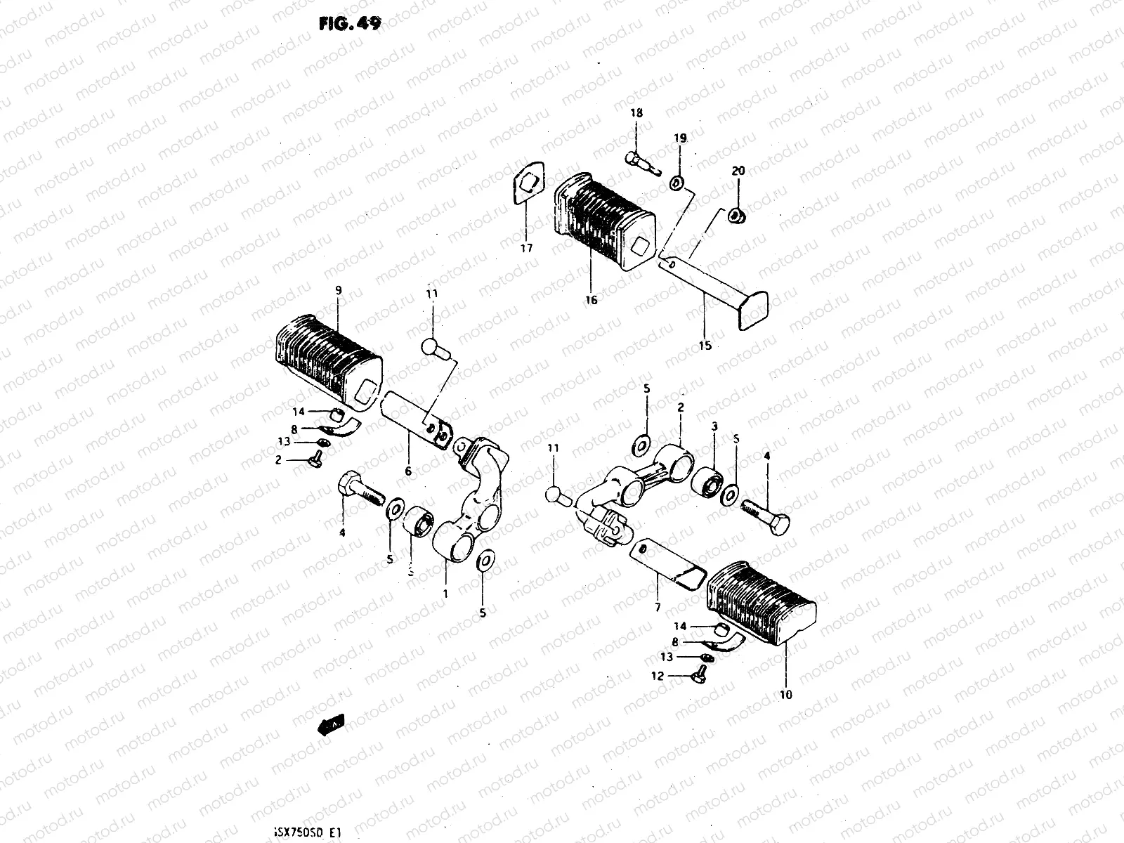 49 - FOOTREST (MODEL Z)
