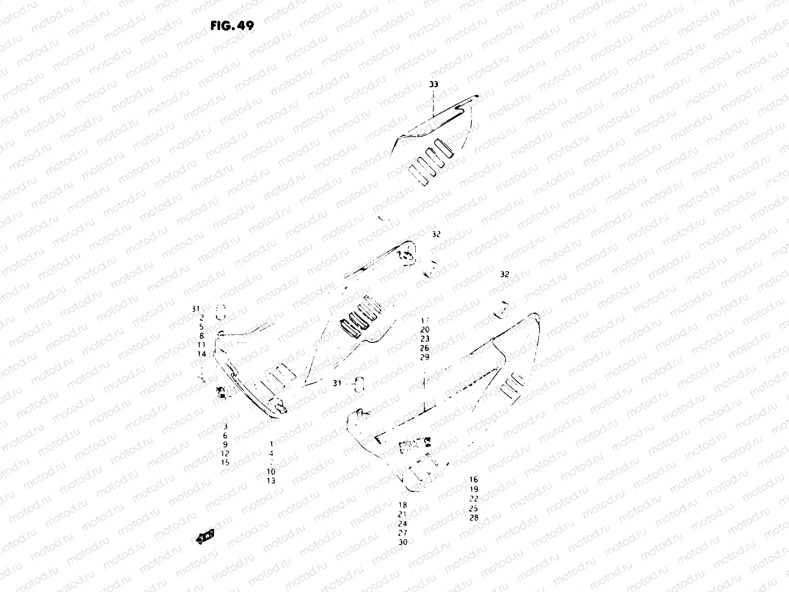 49 - FRAME COVER (MODEL D:E02, E04, E18, E21, E25, E39)