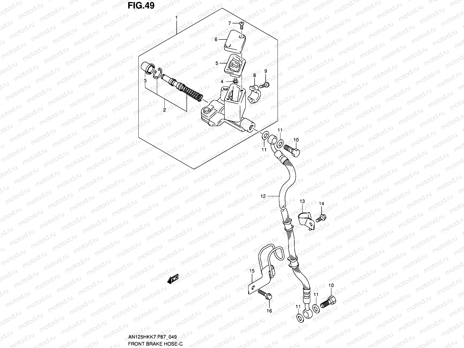 49 - FRONT BRAKE HOSE